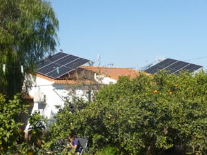 Solar panels at Finca Arboleda